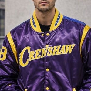 Kobe Bryant Mamba Crenshaw Los Angeles Lakers Satin Jacket Medium New